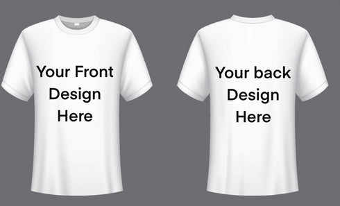 'Design Your Own Men's Round Neck T-shirt' - Customized